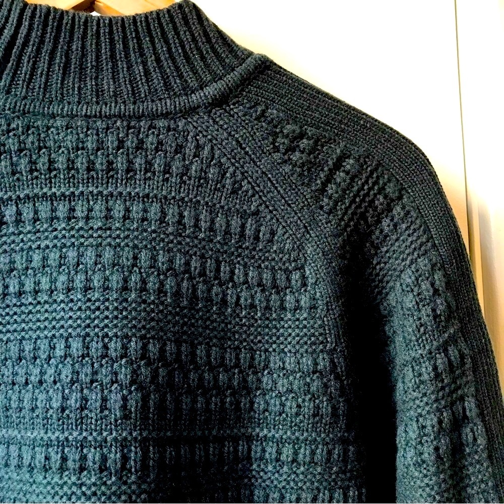 Nwt Club Monaco Thick Textured Wool & Cashmere Turtleneck